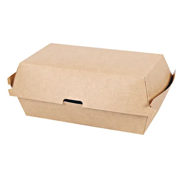 Cutie sandwich CLUB 20.7x10.7x7.9cm - hartie kraft impregnata PLA