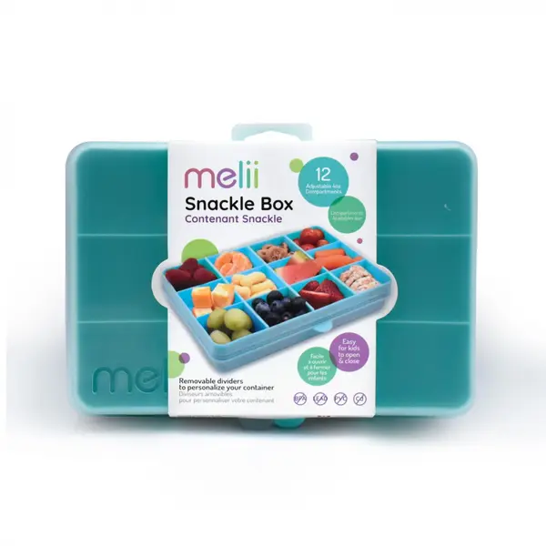 Cutie Snack cu 12 compartimente pentru gustari bebelusi,blue