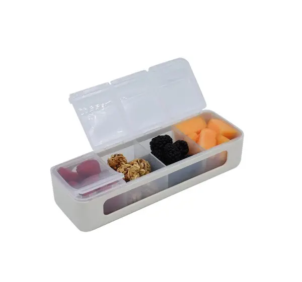 Cutie snack cu 4 compartimente Melii Luxe Ivory