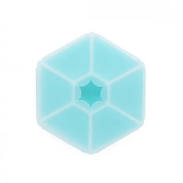 Cutie snack hexagon snackle cu 6 compartimente Melii blue