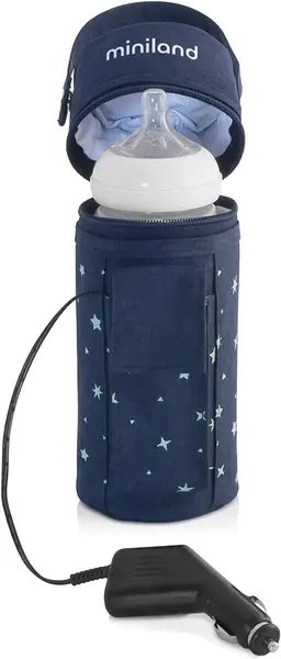 Cutie termică cu încălzitor și adaptor pentru mașină - Warmy Travel, albastru