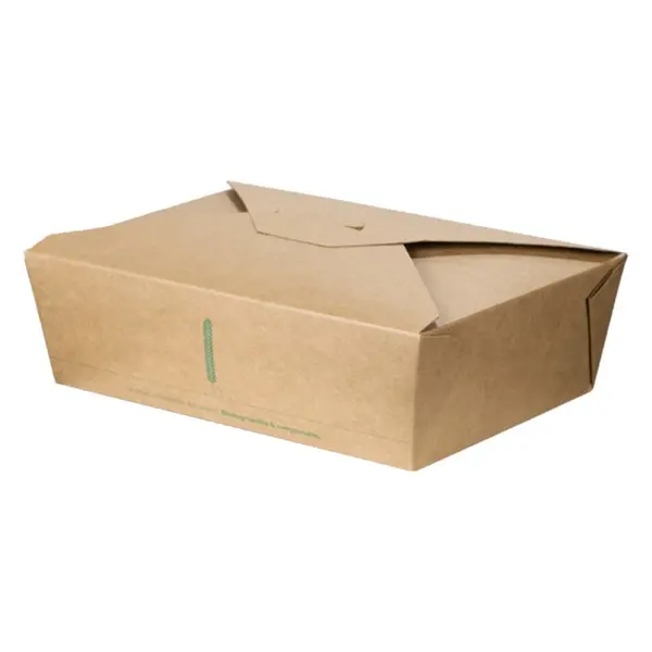 Cutii Biodegradabile de Carton, Kraft, 2000 ml, M3, 200 buc