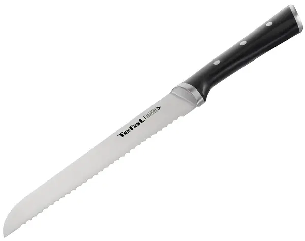 Cuțit de bucătărie pentru pâine Tefal - Ingenio Ice Force, 20 cm, negru