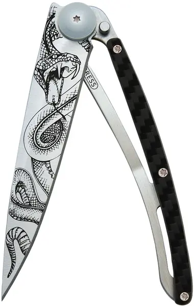Cuțit de buzunar Deejo Carbon Fiber - Snake, 37 g
