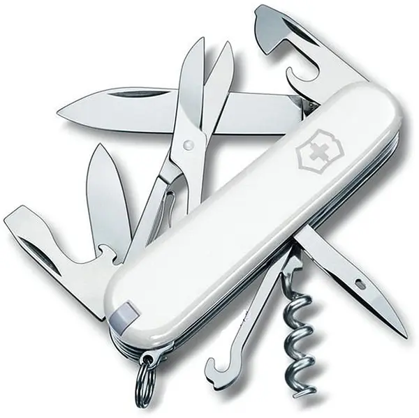 Cuțit de buzunar elvețian Victorinox - Climber, 14 funcții, alb