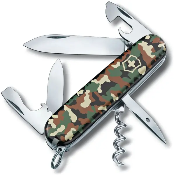 Cuțit de buzunar elvețian Victorinox - Spartan, 12 funcții, camuflaj