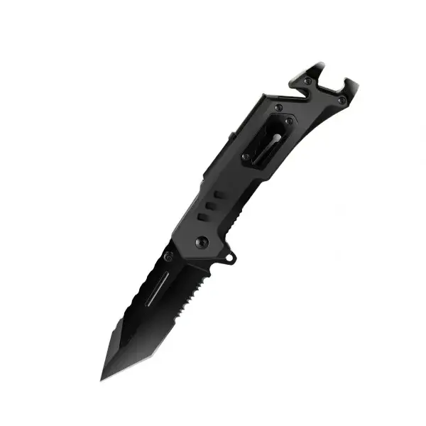 Cutit de buzunar multifunctional 9 in 1, pliabil, lumina LED, 21 cm