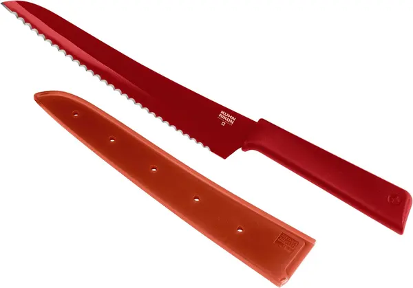 Cuțit de pâine Kuhn Rikon - Colori+, 20 cm, rosu