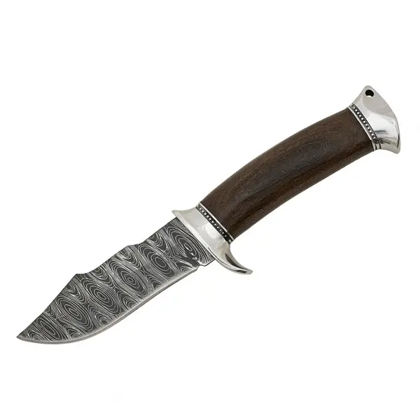 Cutit de vanatoare, DEPOX , 24 cm, maner lemn, maro
