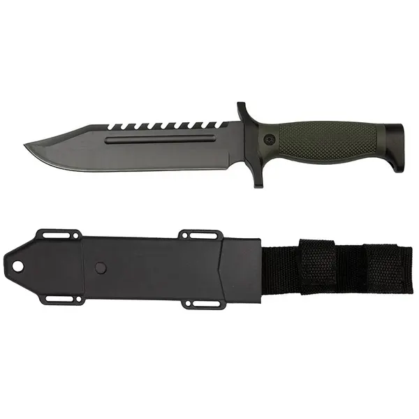 Cutit de vanatoare DEPOX , Assault Specialist, 30 cm, negru, teaca inclusa