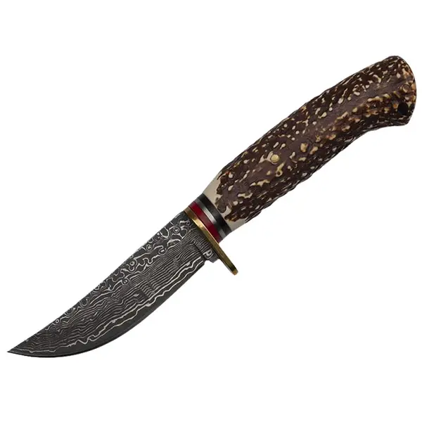 Cutit de vanatoare DEPOX , Bone Density, 21 cm, argintiu, teaca piele