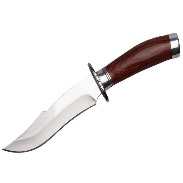 Cutit de vanatoare DEPOX, Fancy Blade, 25.5 cm, argintiu, teaca inclusa