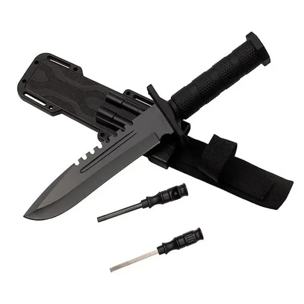 Cutit de vanatoare DEPOX , Jungle Specialist, 31 cm, negru, teaca inclusa