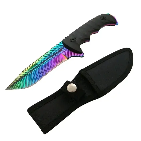 Cutit de vanatoare DEPOX , Safari Mix, 23 cm, multicolor, teaca inclusa