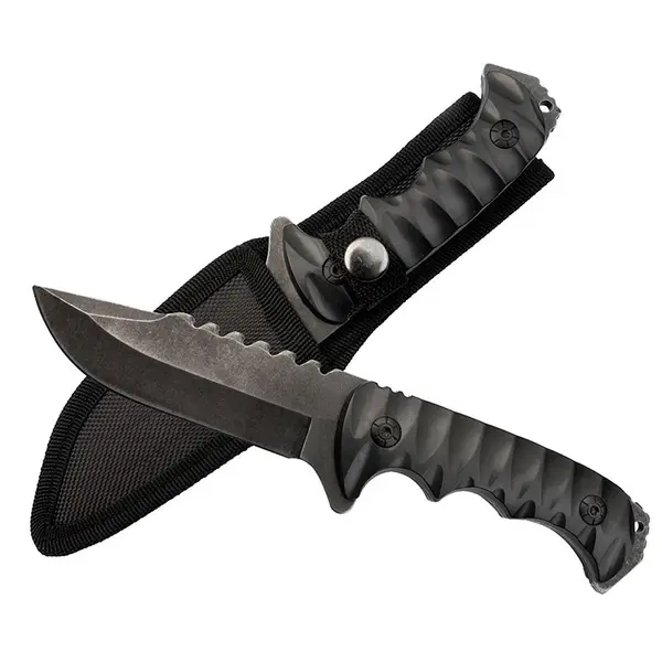 Cutit de vanatoare DEPOX , Safari Mix, 23 cm, negru, teaca inclusa
