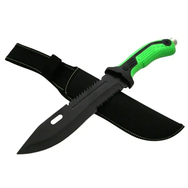 Cutit de vanatoare DEPOX , Spike Trap, 32 cm, otel inoxidabil, negru