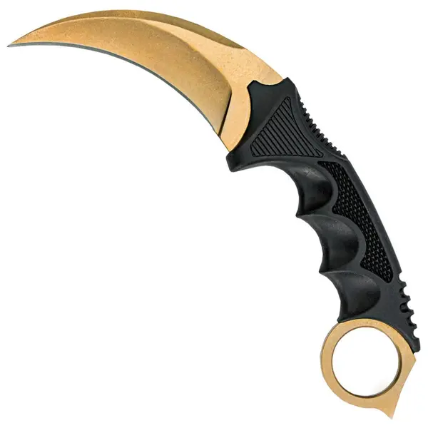 Cutit karambit DEPOX , Golden Claw, otel inoxidabil, auriu, 18.5 cm