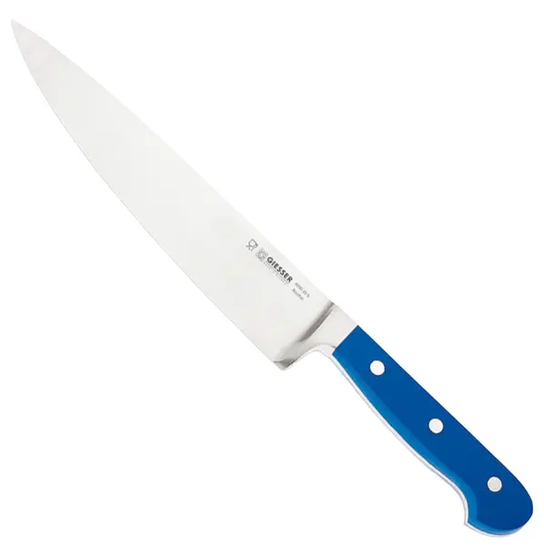 Cuțit lat pentru șef Giesser - 20 cm, mâner albastru