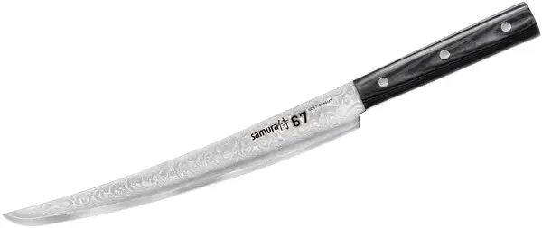 Cuțit pentru feliat felii Samura - Damascus Tanto, 67 straturi, 23 cm, oțel damasc