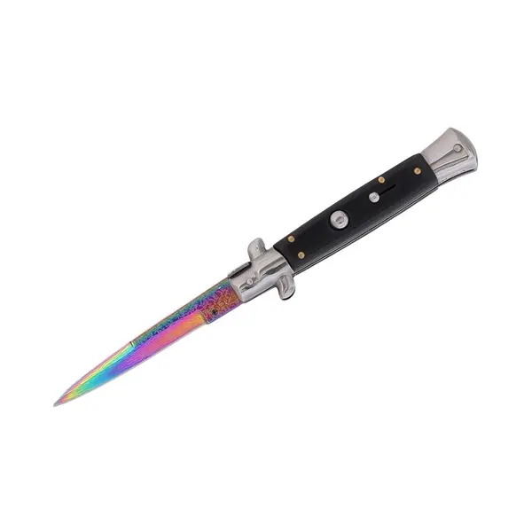 Cutit pliabil cu arc, DEPOX , design italian clasic, husa inclusa, 22 cm, multicolor