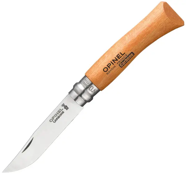 Cuțit pliabil Opinel Carbone - №7, fag