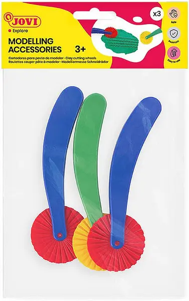 Cuțite cu rolă pentru plastilină Jovi - 3 bucăți