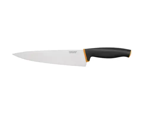 Cutitul bucatarului Fiskars Control+ mare, otel inoxidabil, 20 cm (Negru/Portocaliu)