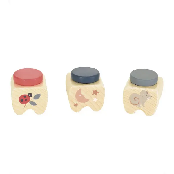 Cutiuta din lemn pentru pastrarea dintisorilor de lapte,4x3x4 cm
