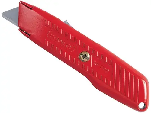 Cutter cu lama trapezoidala Stanley 1-10-189, retractabila automata (Rosu)