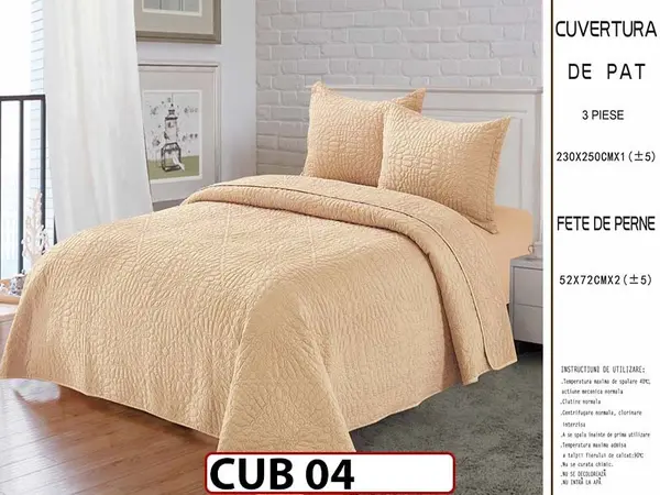Cuvertura cu 3 piese din In - CUB04