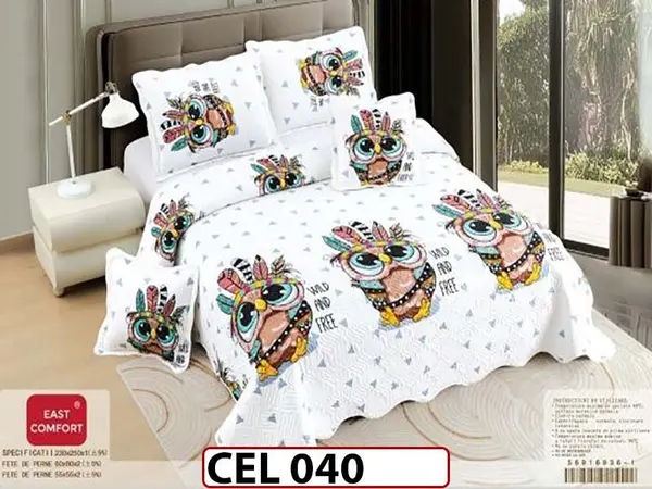 Cuvertura cu 5 piese din BUMBAC 100% - CEL040