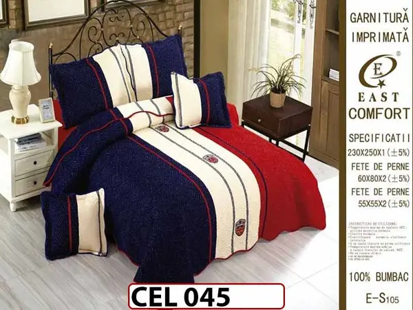 Cuvertura cu 5 piese din BUMBAC 100% - CEL045