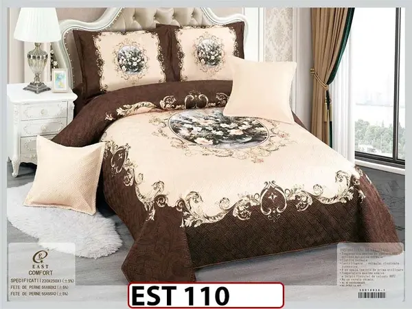 Cuvertura cu 5 piese din Catifea - EST110