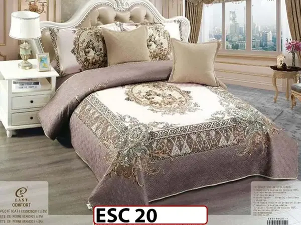 Cuvertură de pat din catifea cu 5 Piese - ESC 20