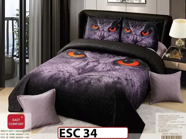 Cuvertură de pat din catifea cu 5 Piese - ESC 34