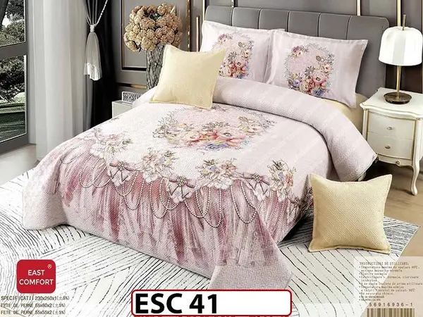Cuvertură de pat din catifea cu 5 Piese - ESC 41