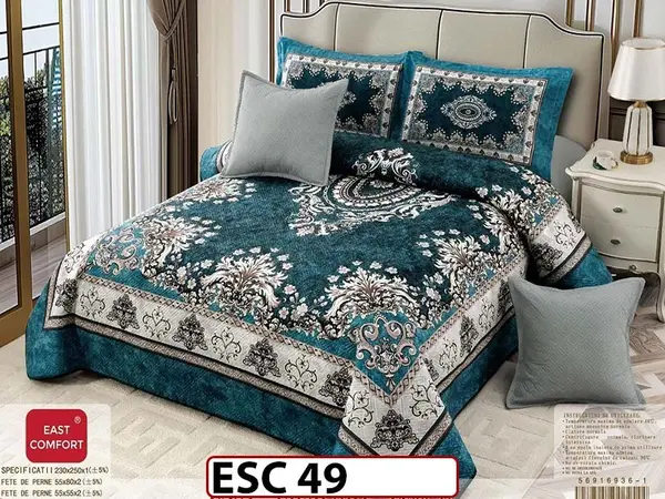 Cuvertură de pat din catifea cu 5 Piese - ESC 49