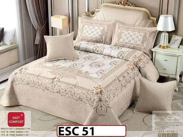 Cuvertură de pat din catifea cu 5 Piese - ESC 51