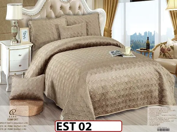 Cuvertură de pat din catifea cu 5 Piese - EST 02