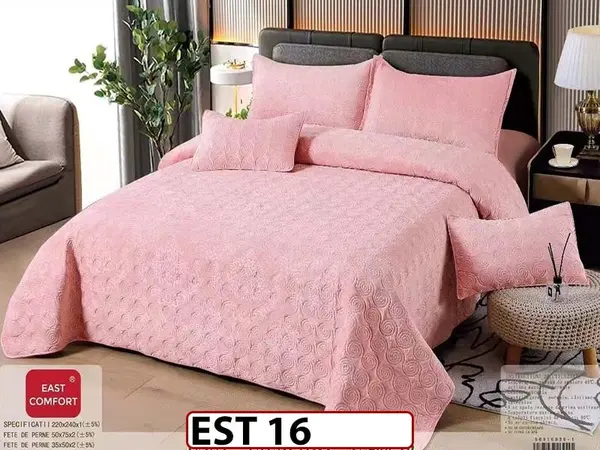Cuvertură de pat din catifea cu 5 Piese - EST 16