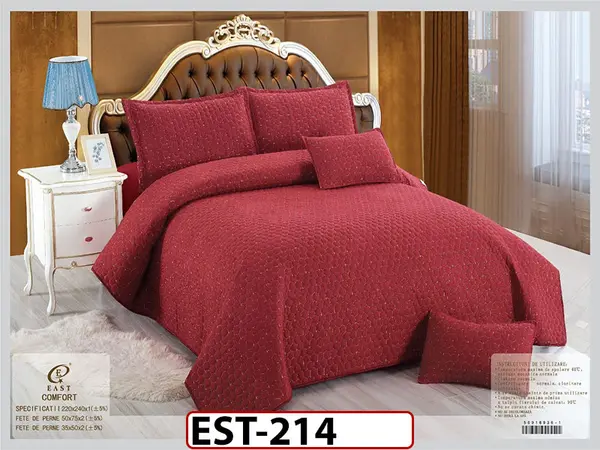 Cuvertura UNI cu 5 piese din BUMBAC 100% - EST214
