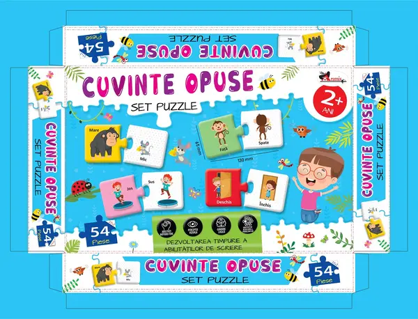Cuvinte opuse. Puzzle - 54 piese