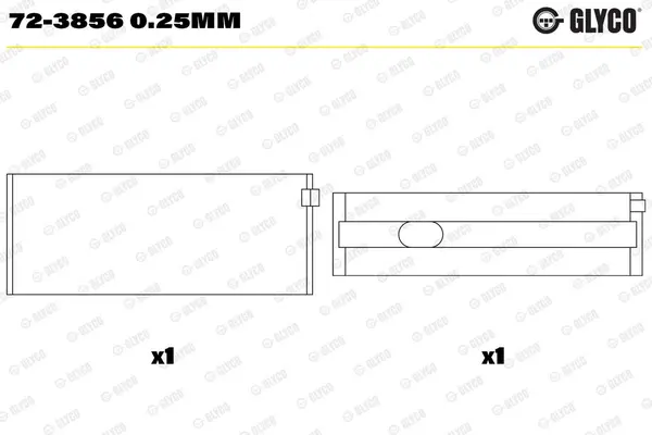 Cuzinet arbore cotit GLYCO 72-3856 0.25mm