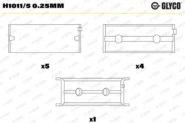 Cuzinet arbore cotit GLYCO H1011/5 0.25mm
