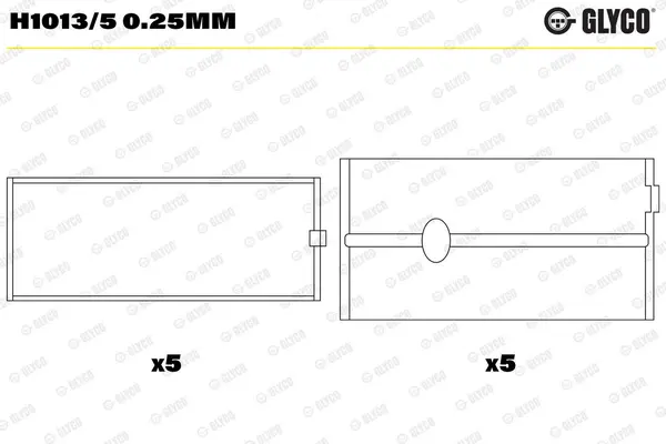 Cuzinet arbore cotit GLYCO H1013/5 0.25mm