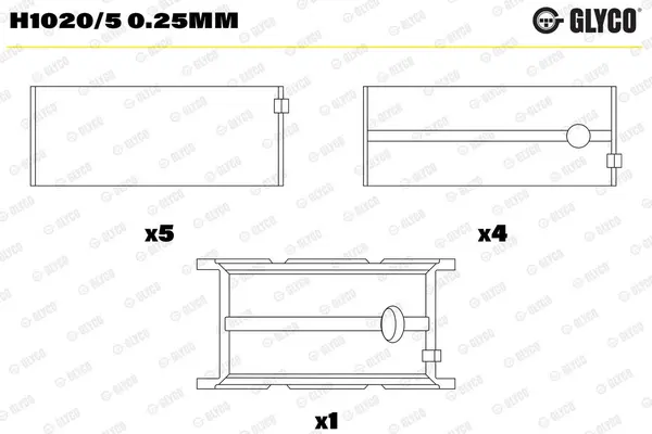 Cuzinet arbore cotit GLYCO H1020/5 0.25mm