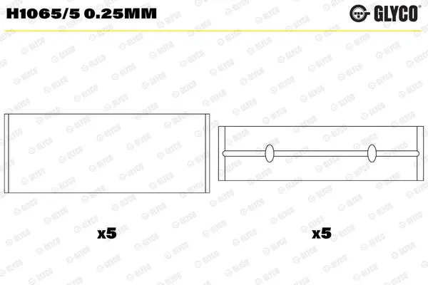 Cuzinet arbore cotit GLYCO H1065/5 0.25mm