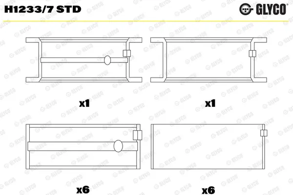 Cuzinet arbore cotit GLYCO H1233/7 STD