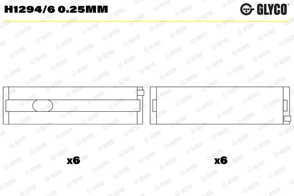 Cuzinet arbore cotit GLYCO H1294/6 0.25mm