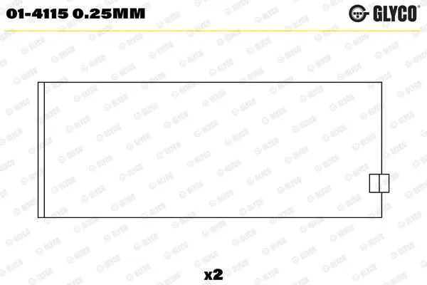 Cuzinet bielă GLYCO 01-4115 0.25mm